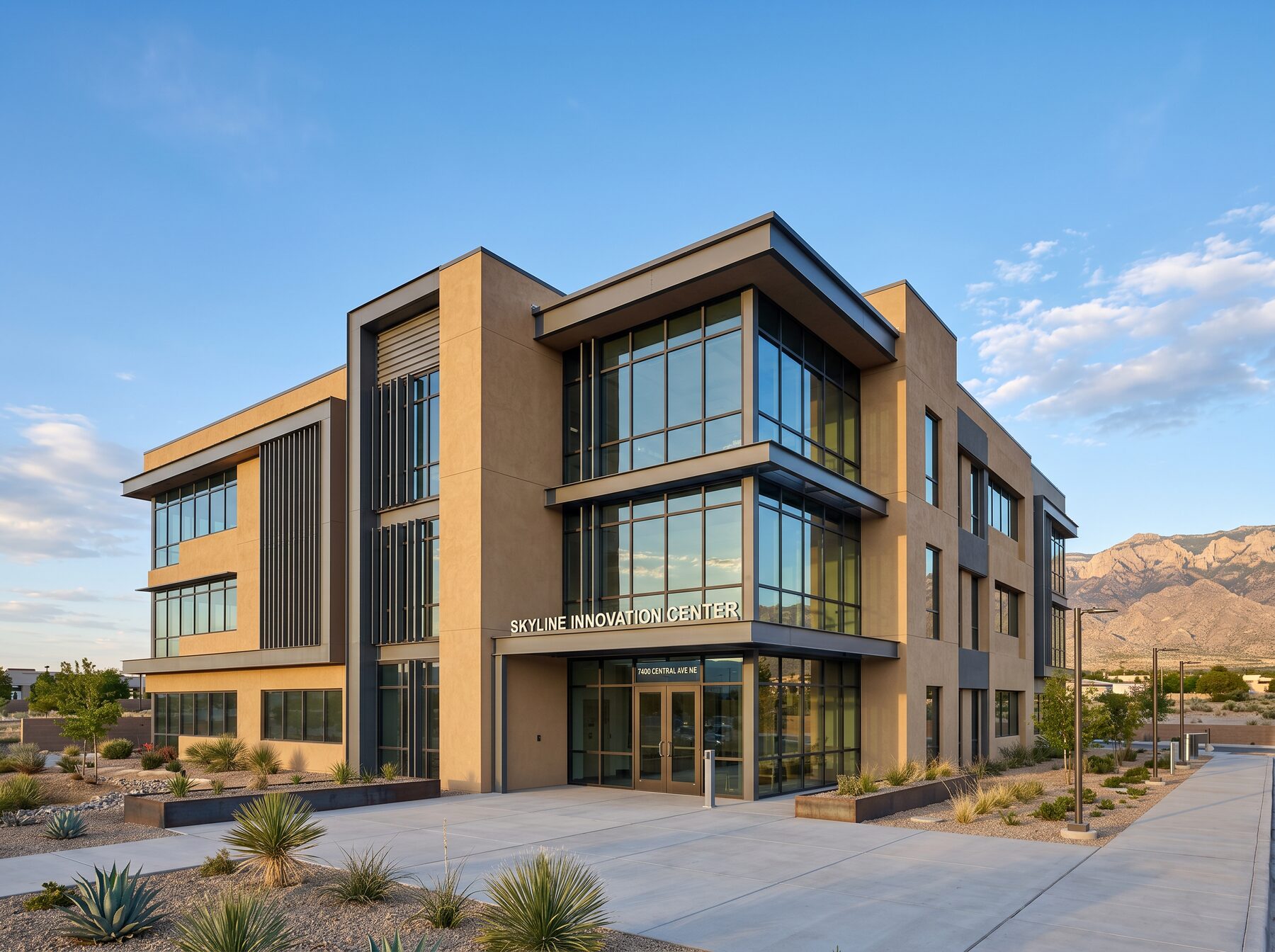 Modern commercial building exterior